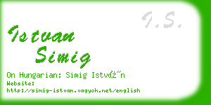 istvan simig business card